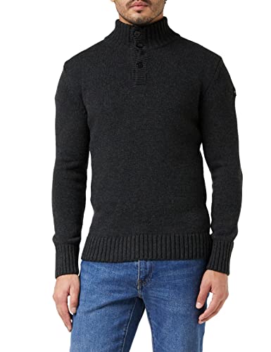 Schott NYC Sweter męski, antracytowy, XL