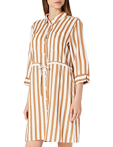 ONLY Damska sukienka bluzkowa, Cloud Dancer/Stripes:beżowe, 34