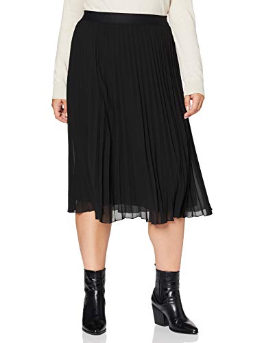 GERRY WEBER Damska spódnica plisowana o średniej długości, czarny, M
