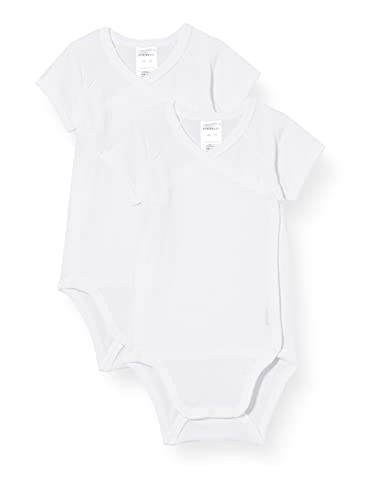 Schiesser Baby Organic Cotton Unisex Body Owijane z Guzikami (2 Sztuki), Biały, 50 Cm