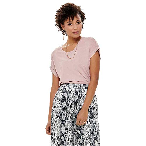 Only Onlmoster S/S O-Neck Top Noos Jrs 15106662 Koszulka, Różowy (Pale Mauve), XL