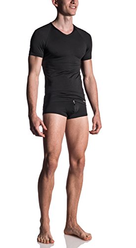 MANSTORE Męski T-shirt z dekoltem w serek