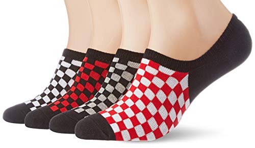 Urban Classics Skarpety unisex (4 sztuki), czarny & biały & czerwony & szary, L