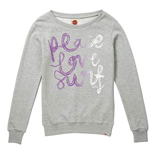 Gorący tuna - 'Peace Love Surf' - bluza damska, szary, XS