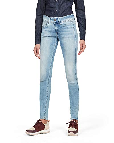 G-Star Lynn Mid Waist Skinny dżinsy damskie, Niebieski (Sun Faded Blue D06746-8968-a587), 22W / 28L