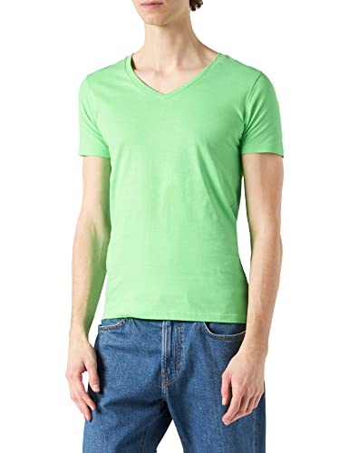 Urban Classics T-shirt męski Neon V-neck Tee T-Shirt, Zielony (Green 00110), XS