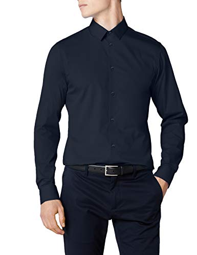 Casual Friday Męska koszula biznesowa Slim Fit 500924, Niebieski (Navy 50410), S