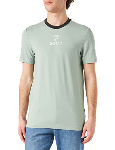 G-STAR RAW Męski T-shirt Flag Graphic Slim, Zielony (Pistache Sea D16418-b770-b110), M