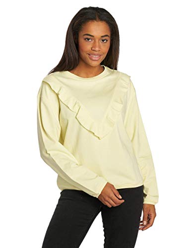 Urban Classics Damski sweter z kapturem Terry Volant Crew, Żółty (puder żółty 01323), M