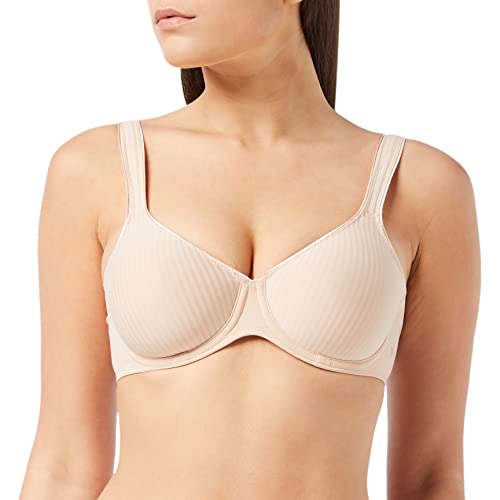 Triumph Nowoczesny biustonosz z fiszbinami z miękkiej bawełny, Neutralny beżowy, 85E