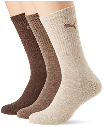 PUMA Unisex Adult 7312 Sport skarpety (3 sztuki) Light Brown Melange, 47/49 (3 sztuki)
