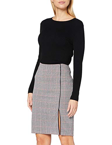 Gerry Weber Damska wąska spódnica w kratkę, podkreślająca figurę, biały/granatowy/Sienna K, 40