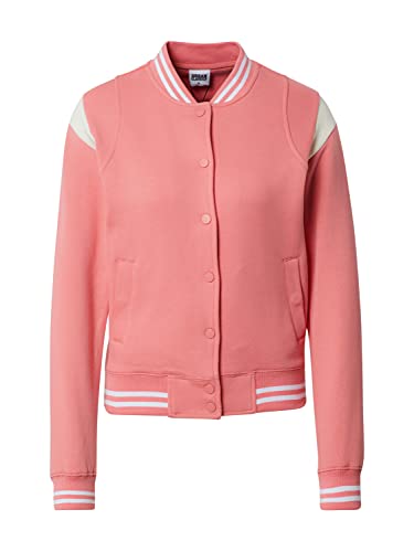 Urban Classics Damska bluza Inset Sweat Jacket College, Palepink/Whitesand, XL