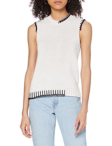 Yargıcı Damski sweter bez rękawów, Kość słoniowa (Off White 037), XL