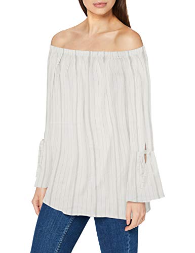 ESPRIT Bluzka z elastycznym dekoltem, Off White, 36 PL