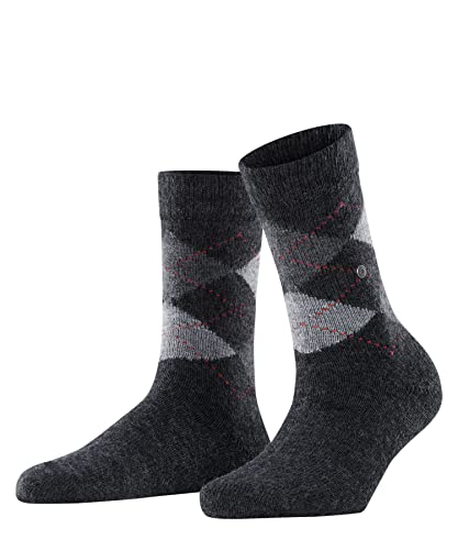 Burlington Kobiety Skarpety Whitby W SO Miękki I Ciepły z wzorem 1 Para, Szary (Anthracite Mouline 3087), 36-41