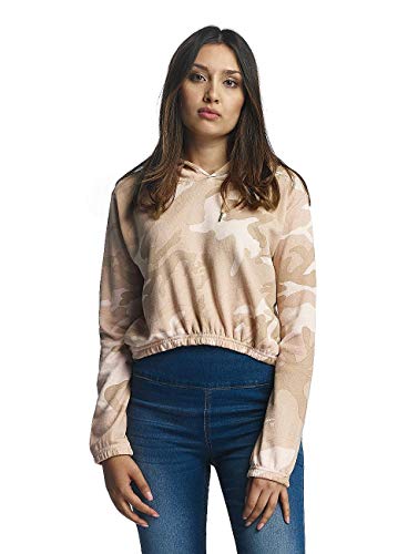 Urban Classics Damska damska bluza z kapturem z kapturem z kapturem z kamuflażem, Wielokolorowa (Rose Camo 01218), S