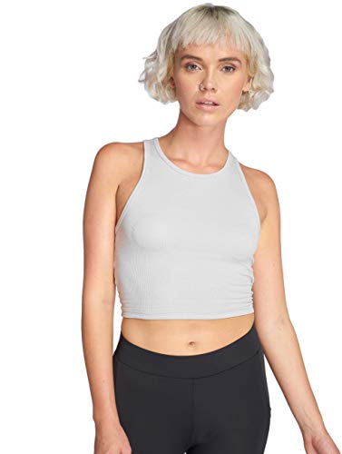 Urban Classics Damska koszulka z długim rękawem Rib Cropped TB2215, szary, XS