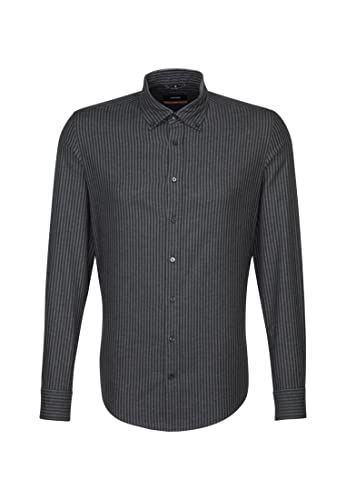 Seidensticker Męska koszula biznesowa – Smart Business koszula z kołnierzem button down i wysokim komfortem noszenia – krój slim fit – długi rękaw – 100% bawełna,