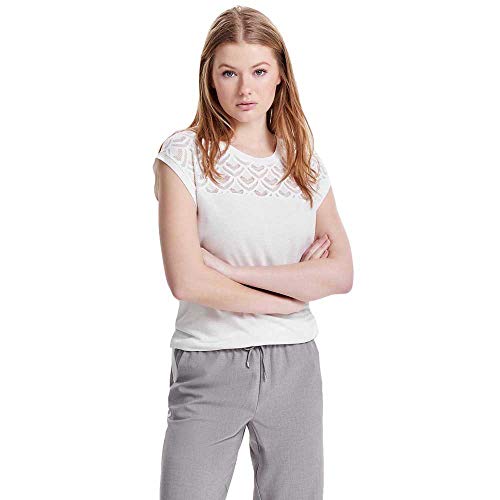 Only Kobiety Mix Top Noos Bluzka, Biały, M