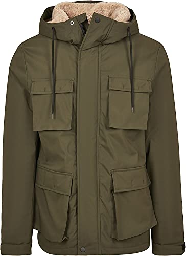 Urban Classics Kurtka męska Field Jacket kurtka zimowa, zielony (Dark-olive 00551), S