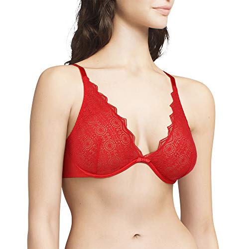 Passionata Damski biustonosz Ge nieusztywniany z fiszbinami, Rouge Trucizna, 70F