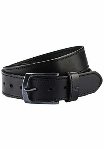 camel active Pasek skórzany o szerokości 4 cm metalowe zapięcie czarne, czarny, XL