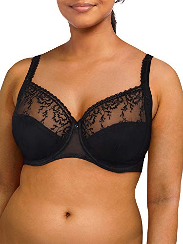 Chantelle Every Curve, bardzo kryjący biustonosz z fiszbinami, bielizna damska, czarny, 70E
