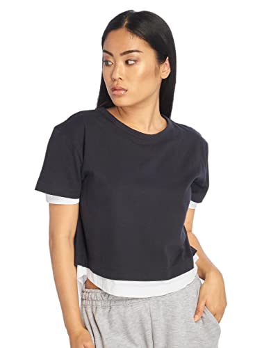 Urban Classics Damska koszulka damska z podwójną warstwą, Wielokolorowy (Navy/Wht 00159), XS