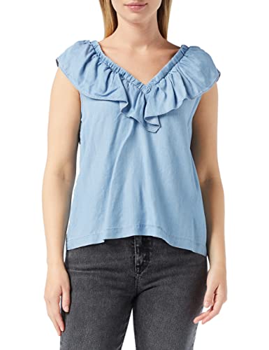Lee Koszulka damska Ruffle Tank Top, niebieski (Sky Blue Nr), M