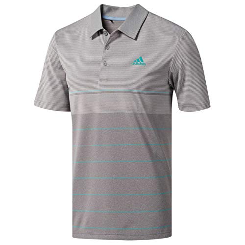 adidas Męska koszulka polo, szary (Gris Claro/Verde Dt3678), S