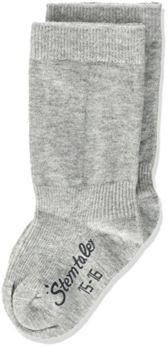 Sterntaler Baby Calzettoni Dp Uni Chaussettes, Argenté Melange, 18 (partia De 2) skarpety do łydki, szary (srebrny melanż 542), jeden (rozmiar (2 szt.)