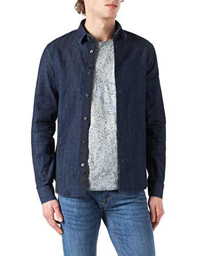 Armani Exchange indygo Blue Denim męska koszula dżinsowa
