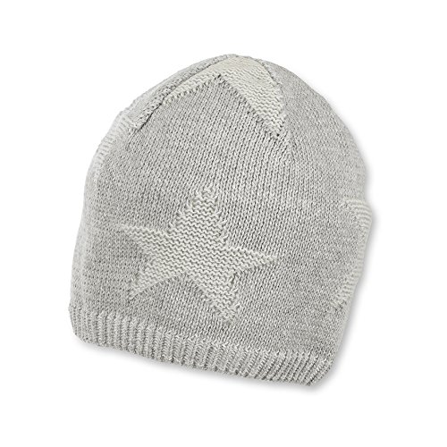 Sterntaler Niemowlęta chłopcy czapka z dzianiny, szary (Silber Melange 542), 47 cm