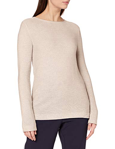 TOM TAILOR Damski Sweter z dzianiny z bawełny organicznej 1016350, 24192 - Dusty Alabaster Melange, XXL