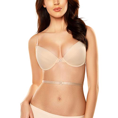 Vivisence 1040 Biustonosz Push-Up Klasyczny Gładki Specjalistyczny, Beżowy,70C