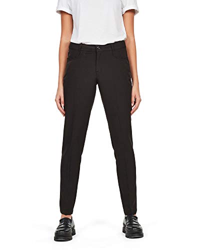 G-STAR RAW Damskie spodnie chinosy D-STAQ Mid Waist Skinny Ankle, Wielokolorowy (Dk Black D06610-9285-6484), 23W / 30L
