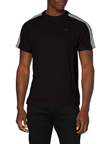 G-STAR RAW Męski T-Shirt Sport Tape Logo, Dk Black C336-6484, XS