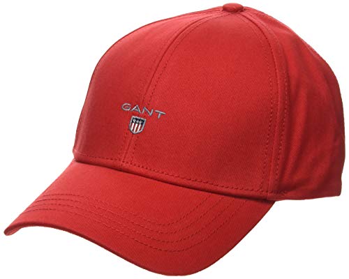 Gant Mężczyźni High Cotton Twill Czapka, Czerwony, Rozmiar Uniwersalny
