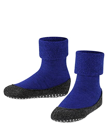 FALKE Uniseks - dzieci Kapcie Cosyshoe K HP Wełna Merynosa z wypustkami na podeszwie 1 Para, Niebieski (Cobalt Blue 6054), 33-34 (8-9 lata)