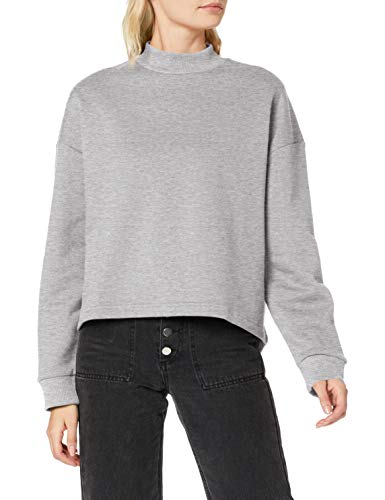 Urban Classics Sweter damski oversized High Neck Crew Sweatshirt, szary, 3XL