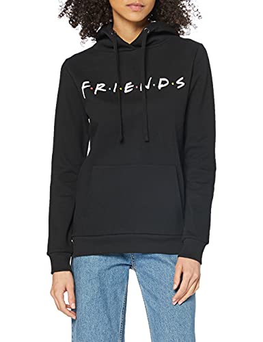 FRIENDS Damska bluza z kapturem, Czarny (czarny blk), S