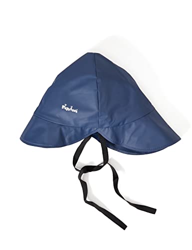 Playshoes Dziecięca czapka przeciwdeszczowa, wiatro- i wodoszczelna czapka unisex, dla chłopców i dziewcząt, z bawełnianą podszewką, niebieski (11 Marine), 47 cm