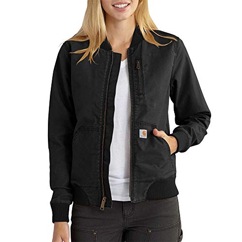 Carhartt Damska kurtka płócienna Rugged Flex Relaxed Fit, Czarny, XS