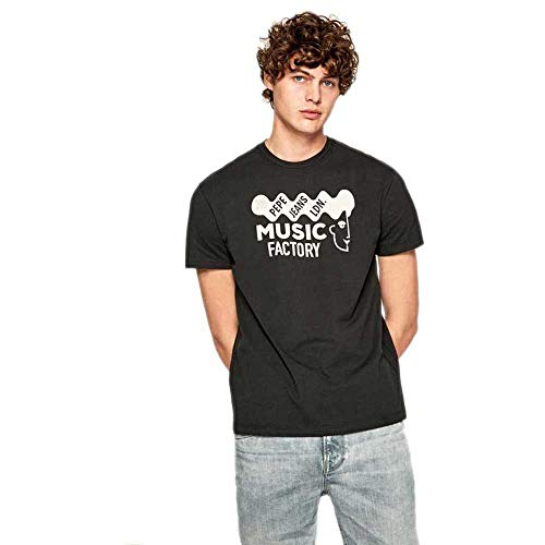 Pepe Jeans Męski T-shirt Burry, czarny (Black 999), XS