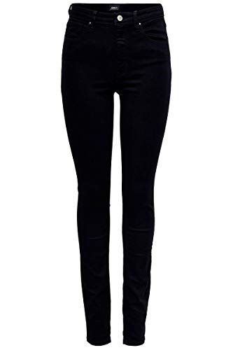Only Damskie spodnie ONLIDA LIFE MID SK BB REA922 spodnie, Black Denim, XS/32