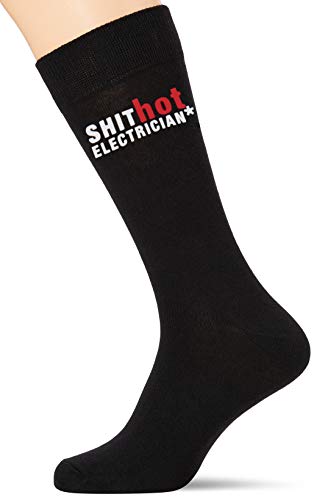 60 sekund Makeover Limited Sh*t Gorący elektryk męskie czarne skarpety na łydki Dzień Ojca tata mąż chłopak wujek dziadek prezent