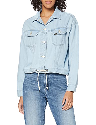 Lee Kurtka damska Rider Drawstring Denim, Bleached Ore, XS