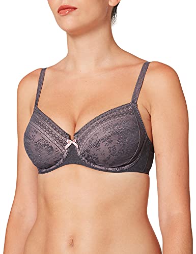 Rosa Faia Damski biustonosz z fiszbinami Fleur na co dzień, Szary (antracyt 408), 85L