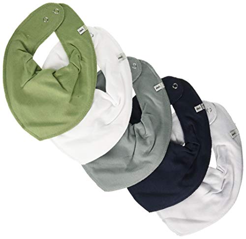 Pippi Unisex Baby Bandana Bib-Solid chusta na szyję, Lead, jeden rozmiar